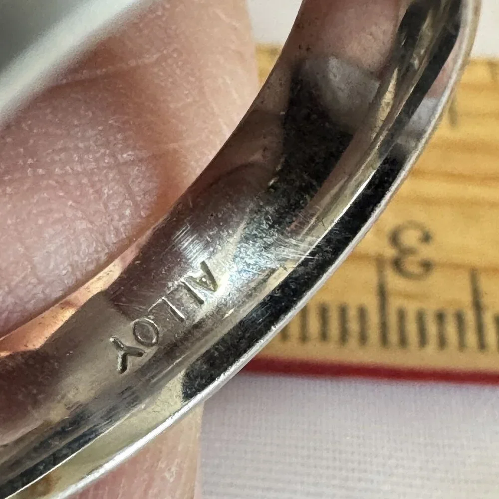 Men's White Alloy Wedding Band Satin Finish 8mm Wide Ring Size 10